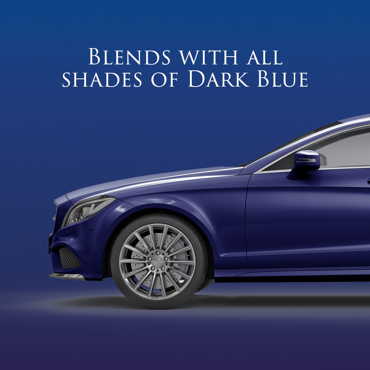 Blends with all shades of dark blue