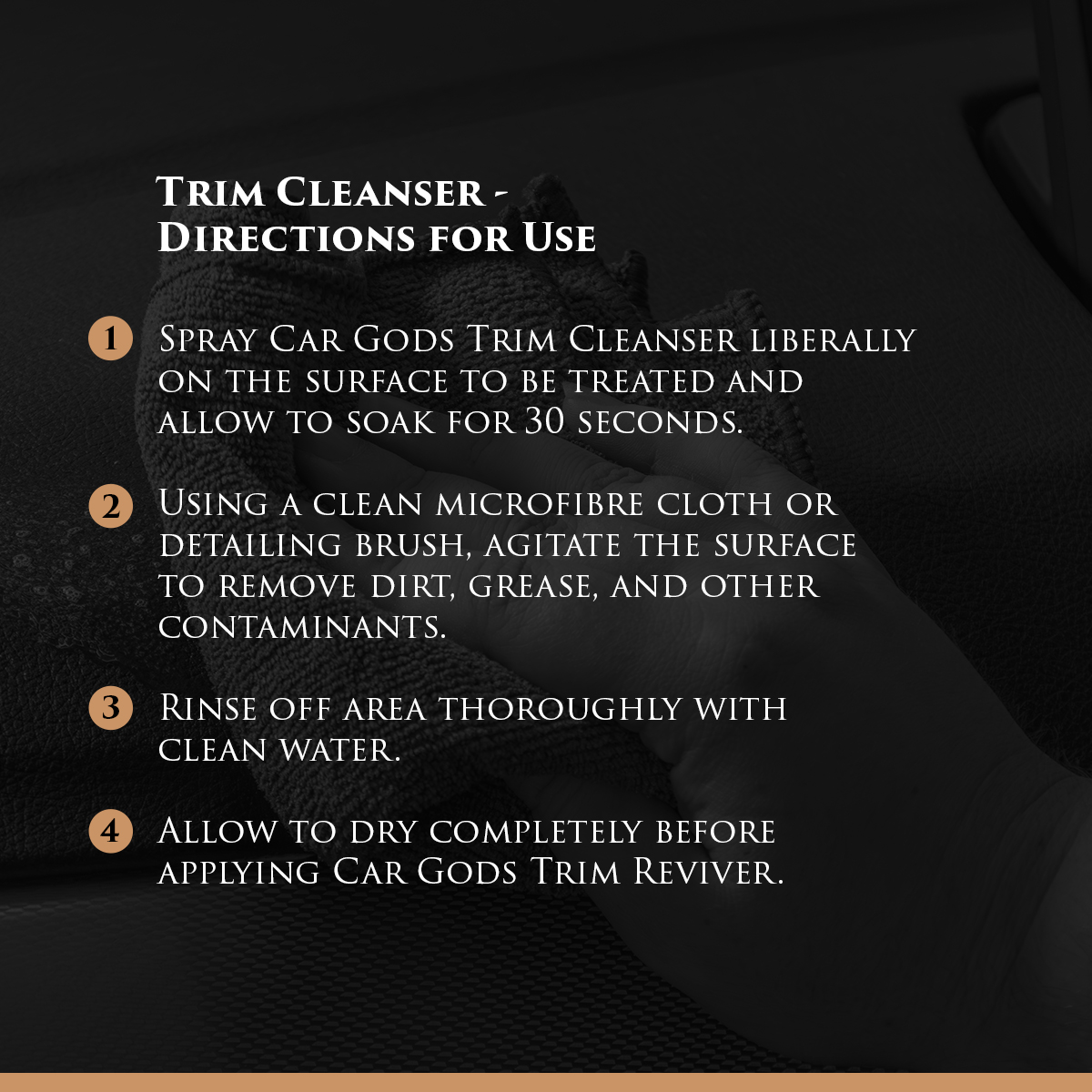 Clear Trim Reviver Kit. Trim Cleanser.
