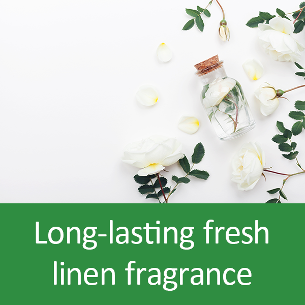long-lasting fresh linen fragrance