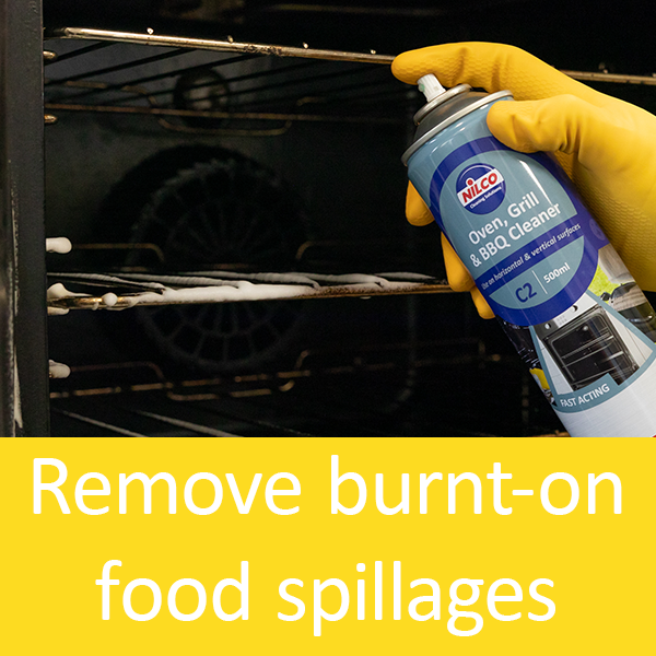 Remove burnt-on food spillages