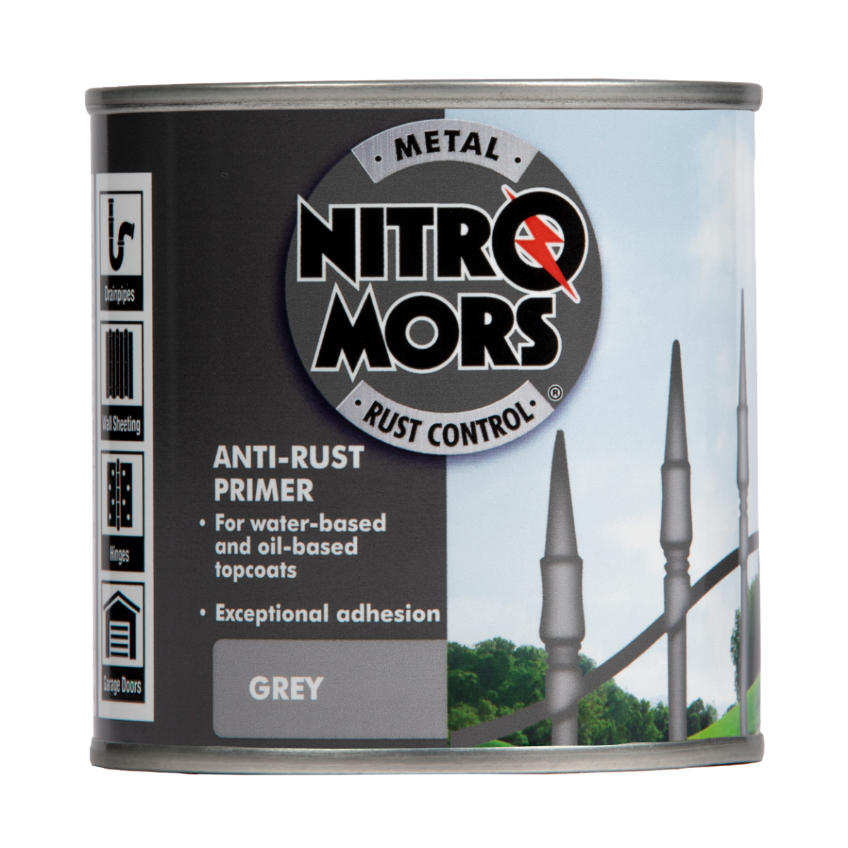 NPG250_Nitromors_Smooth_Metal_paint_grey_-_250ml_front