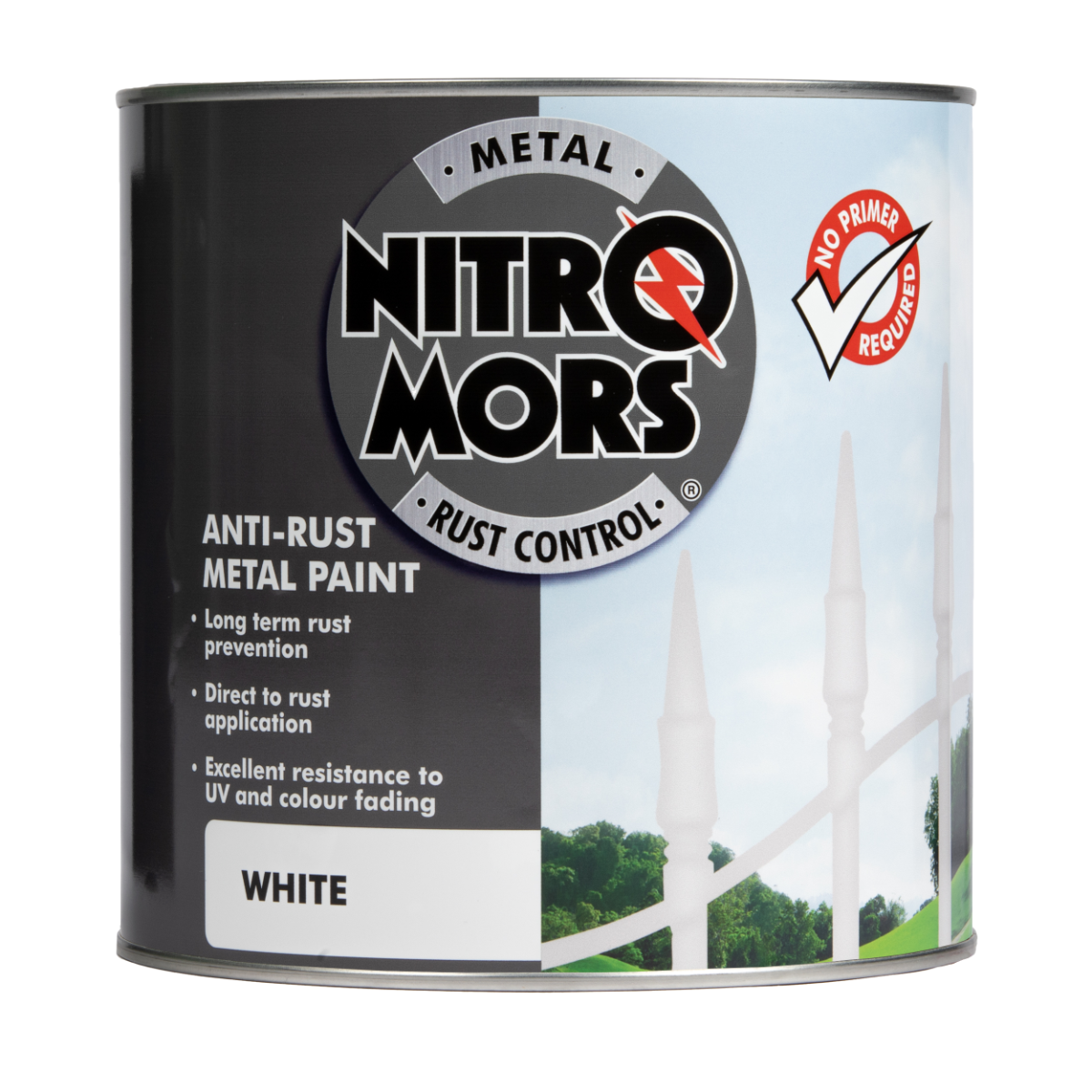 NWB025_Nitromors_Smooth_Metal_paint_white_-_2.5L_Front