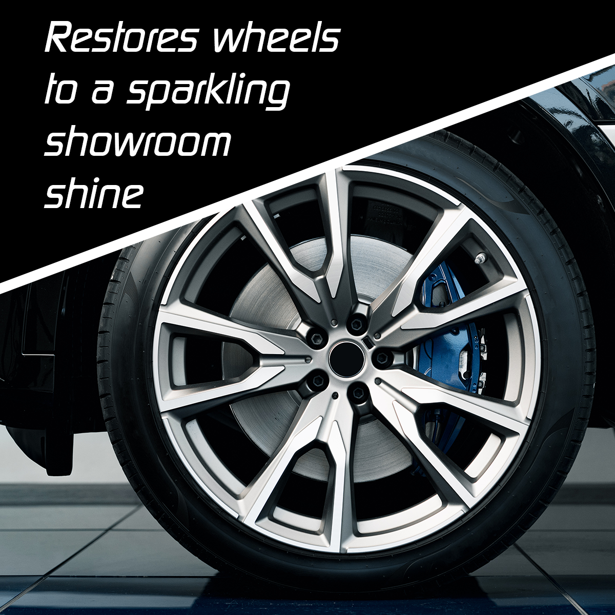 Restores wheels to a sparkling showroom shine