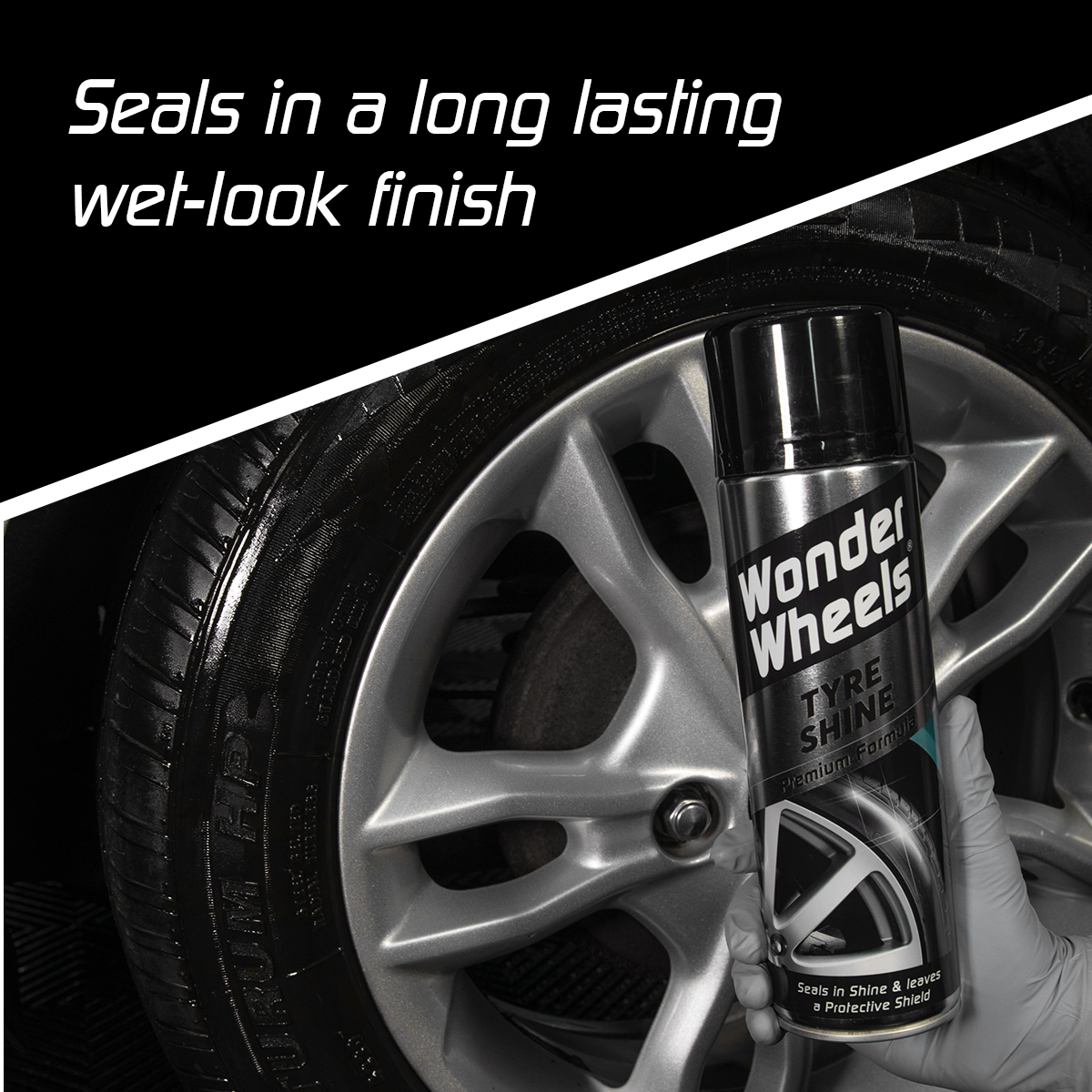 Seals in a long lasting wet-look finish